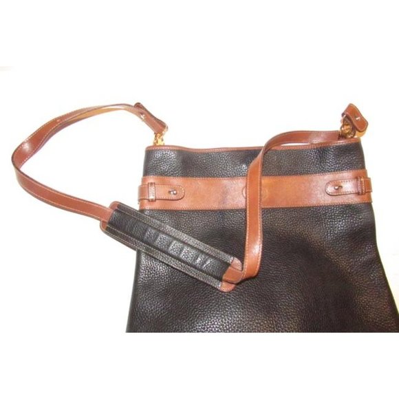 Gucci Vintage Black Pebbled Leather And Brown Leather Tote - Picture 8 of 12